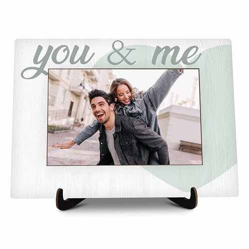 valucise Bilderrahmen für Paare, You and Me Bilderrahmen mit Ständer, Hochzeitstag, Geschenk für Paare, Bauernhaus, Wohnzimmer, Schlafzimmer, Büro, Dekoration -a67