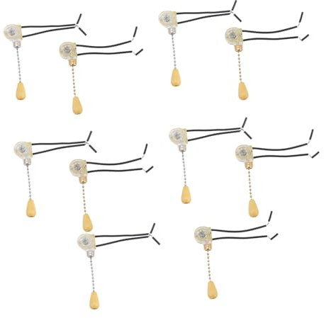 Gadpiparty 10pcs Wall Panel Light Switch Lamp Pull Chain for Ceiling Fan Diy Replacement Pulling Rope Cord for Dimmable Light Switch