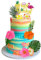 Décoration Gâteau Flamant Rose, 10pcs Décoration Gâteau Hawaïenne, Decoration Gateau Aloha, Cake Topper Flamant Rose, Parfaite pour Hawaï, Aloha, Fêtes d'été sur la Plage