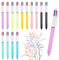 Leikedun Lot de 14 Stylo à Bille Rétractable 4 Couleurs en 1, Stylos Multicolores 1,0 mm Stylo à Bille Roulante, Stylos à Encre Multicolore pour Fournitures Scolaires, Cadeau Enfant, Rentrée Scolaire