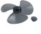 12 Inch Plastic Fan Blade Replacement Parts 3 Leaves Compatible with Standing Pedestal Floor Table Wall Mount Electric Cooling Fan Home Office Easy Installation Low Noise(Transparent Black)
