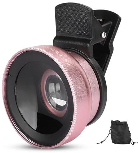 Lente de teléfono Culnflun, 2 en 1 0.45x Super Gran Angular y 12.5X Lente Macro para fotografía móvil Compatible con la mayoría de los teléfonos Inteligentes Material de ABS