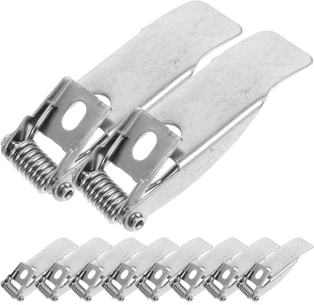 GLEAVI 10 Stück Federklammern für Einbauleuchten, Stabile LED Downlights | Eisen, Silberfarben, Einfache Montage, Vielseitig Nutzbar in Büros und Gewerberäumen, Passend für Paneelleuchten