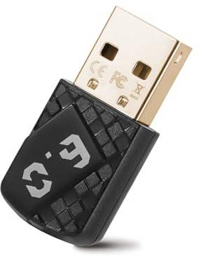 Bluetooth Adapter PC USB 6.0 Dongle, Mini USB Bluetooth Adapter Stick für Windows 11/10/8.1, Plug & Play, Verbindung für Maus, Tastatur, Kopfhörer, Headset und mehrere Geräte gleichzeitig (A)