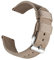 OLLREAR Unisex Nylon Uhrenarmbänder Edelstahl Silberne Schnalle 24mm Bräunen Smartwatch Armband Verstellbare Geflochtenes Ersatz Uhrenarmband für Herren und Damen