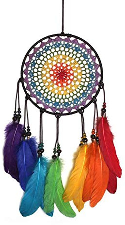 Malicosmile Dream Catchers for Kids, Colorful Rainbow Dream Catcher Decorations for Kids Bedroom Dreamcatcher