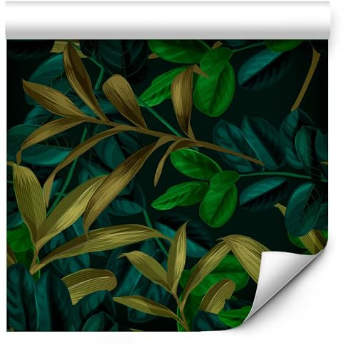 murando - Tapete selbstklebend 10m Wandtattoo dekorative Möbelfolie Dekorfolie Fotofolie Panel Wandaufkleber Wandposter Wandsticker - Blätter Natur b-B-0277-j-a