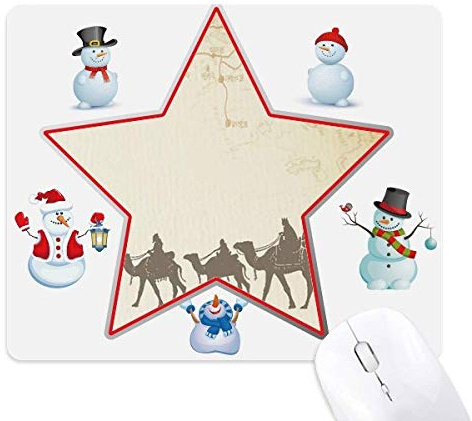 Camel Chinese Painting Silk Road Map Christmas Snowman Family Star Mouse Pad