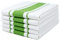100% Cotton Tea Towel - Green Stripe Pattern, Pack of 5 | Kitchen Towel Set | Absorbent, Strong, Quick Dry & Machine Washable | for Home Decor & Bathroom Accessories