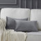 Kissenbezug Samt Kissenbezüge 30x50cm Dekorative Kissenhülle Zierkissenbezüge für Sofa Wohnzimmer Schlafzimmer und Auto 2er Set Dunkel Grau