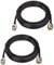 BNC Male to UHF PL-259 Male RG58 Cable 10ft/3m for CB Ham Two Way Radio Antenna Amateur Radio Transceiver FM Transmitter Radio Scanner Arrester Linear Amplifier Antenna Analyzer SWR Meter-2PACK