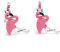 Boutons de manchette - Oiseau Rose Flamant