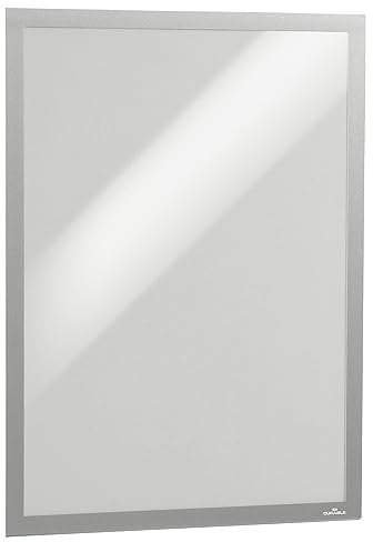Durable Info-Rahmen Duraframe Poster A2, selbstklebender Plakatrahmen, UV-beständig, 1 Stück, silber, 505323
