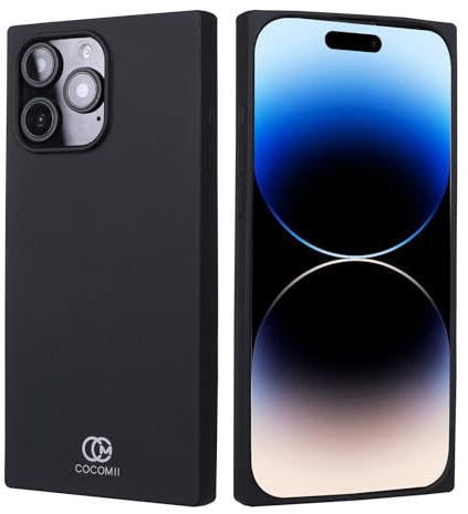 Cocomii - Rectangle Case Compatible with iPhone 12 Pro Max - Compatible with MagSafe, Soft Touch Silicone, Microfiber Lining, Matte, Magnetic Phone Case for iPhone 12 Pro Max 6.7 inch, Black
