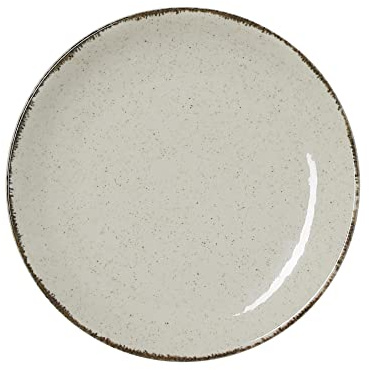 WAS Germany Teller, flach, Ø 17 cm, Set á 6 Stück, sand, Porzellan