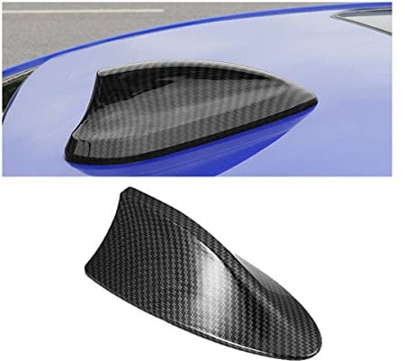 CGEAMDY Auto Haifischflossen-Antenne Abdeckung Verkleidung, FM/AM-Antenne, Hergestellt Aus ABS, Geringer Windwiderstand, für SUV, Trucks, Vans, Auto Tuning (Kohlenstoff)