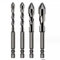 HFSAZJ Hochfeste Exzenterspiralbohrer, Bohrer-Sets, hohe Härte, schräger Kopf, Exzenterbohrer, Multifunktionsbohrer-Sets (6 mm/8 mm/10 mm/12 mm) für Beton/Mauerwerk/Metall usw.