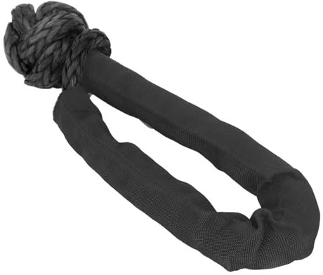 Soft Shackle 20mm 41000 LBS Break Strength Recovery Rope Shackle with Protective Sleeve for Truck Large SUVs Offroad Vehicle (Black)