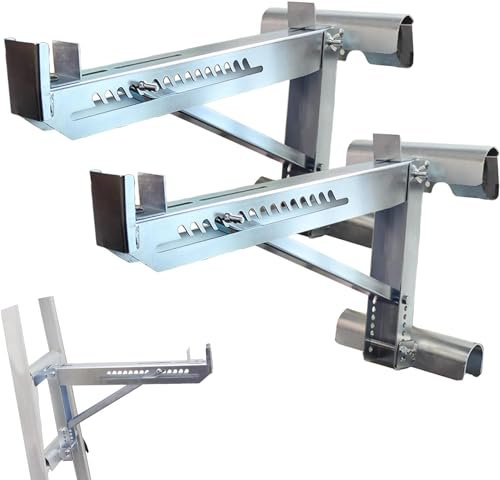 Yzzwer Ladder Jacks Bracket Extension - Adjustable Extension Scaffold Ladder Jack 2 Pack Aluminum for Working 20 inch Stage