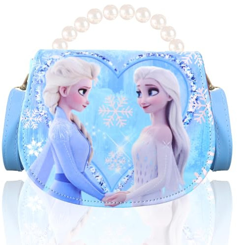 Dekewe Kinderhandtasche Mädchen Froze,Prinzessin Umhängetasche Kinder mit verstellbaren Schultergurten Handtasche Mädchen Tasche, Prinzessin Kindertasche