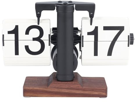 Retro Digital Flip Down Uhr, Vintage Automatic Page Turning Clock Flip Desk Clock Table Clock, Mechanical Flip Down Clock 24 Stunden für Zuhause, Büro, Schule, Hotel, Café