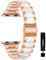 CeiBand Cinturini per Apple Watch 42mm/44mm/45mm/46mm/49mm, Resina Cinturino in Metallo per iWatch Ultra/Series 10 9 8 7 6 SE 5 4 3 2 1 - Rosa Bianco