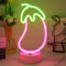 JEMESI Auberginen-Neonschild – Schlafzimmer-Nachtlicht – Batterie/USB – Auberginen-LED-Nachtlichter für Zimmer, Party, Hochzeit, Geburtstag, Festival, Dekoration