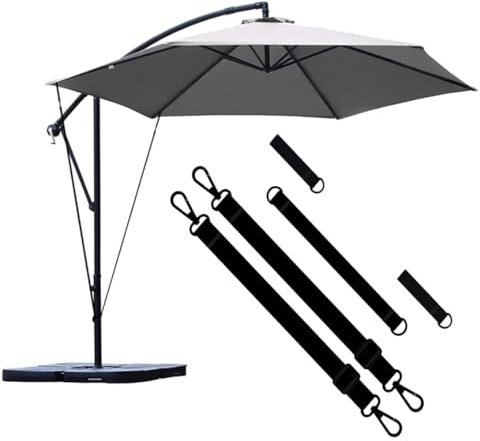 Fixed Strap for Large Outdoor Umbrella 5PACK | Umbrella Wind Stabilizer Straps, Adjustable Wind Straps for Sunshade Canopy Shelter Cantilever Parasol