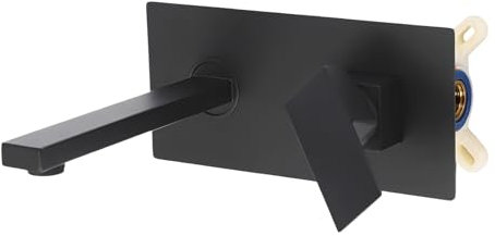 Unterputz Wasserhahn Armatur 2 loch Mischbatterie G1/2 Wandarmaturen Badarmatur Wandarmatur Ein-Griff-Design Temperatur (0-45°C) für Badezimmer Waschtisch Oder Badewanne