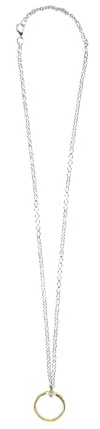 Lotsdonxia Personalized Engraved Ring Pendant Necklace, Inside and Outside Pattern Neck Ornament, Alloy Fantasy Movie Inspired Jewelry Gift for Girls and Men