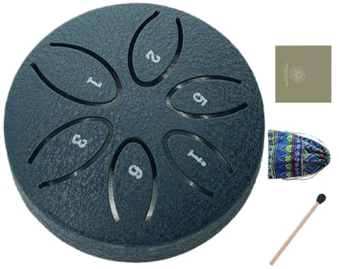 Garden Rain Drum 3 - Elegant Inch 6 Noten Steel Sturdy Tongue Music Sound Healing Instrument Beginner Kids Musician | Multipurpose Outdoor Indoor Utility Lightweight High Performance