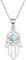 KELITCH Femmes Opale Collier Chaînes En Argent Sterling 925 Collier Pendentif Palmiers Collier Chaînes Réglables