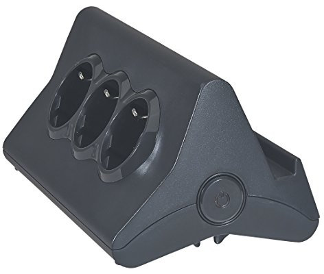 LEGRAND, Steckdosenleiste 3-fach mit integrierter Tablet/Handy/Smartphone-Halterung und 2-Port USB Ladestation für iPhone iPad Samsung Huawei, Ein/Aus-Schalter, Verlängerungskabel 1.5m, 694811