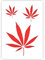 QBIX Cannabis Schablone - A4 Größe - wiederverwendbare DIY Schablone zum Malen, Backen, Basteln, Wand, Möbel