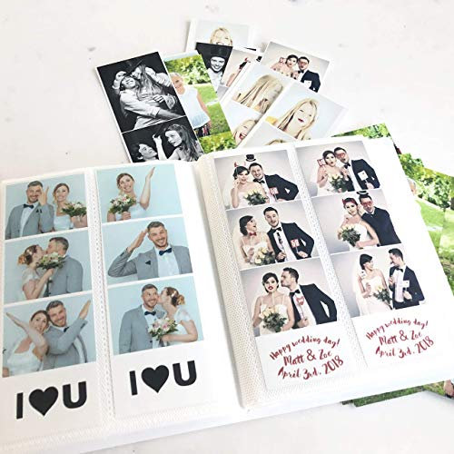 Photo Booth Fotoalbum, für Hochzeit oder Party, für 120 Fotoautomaten, 5 x 15 cm, Weiß