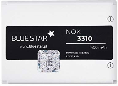 Bluestar Akku Ersatz kompatibel mit Nokia 3310/3330 / 3510 / 3510i 1400 mAh Austausch Batterie Accu Nokia BLC-2