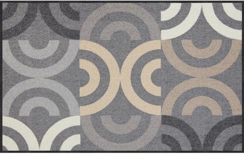 Salonloewe Borrby City-chic Fußmatte waschbar 075 x 120 cm Fußabtreter Schmutzfangmatte Flur-Läufer Wohn-Teppich bunt