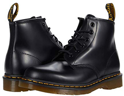 Dr. Martens 101, Unisex Fashion Boot, Black Smooth, 14 US