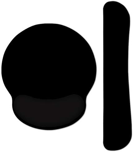 AORTDES Ergonomic Keyboard Mouse Pad Wrist Rest Support Set for Laptop/Computer/Desktop,Memory Foam Hand Rest Wrist Cushion for Gaming/Office,Lightweight Comfortable & Pain Relief (KWRP-Black)