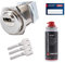 ToniTec Set aus Abus Bravus 2000 MX Türschloss mit Sicherheitskarte modular Schließzylinder gleichschließend N&G inkl. 3 Schlüssel und ToniTec Pflegespray - Briefkasten