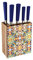 BRANDANI 53729 Ceppo Medicea Acacia/Vetro con 5 Coltelli