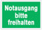 10 Stück Notausgang bitte freihalten Premium Aufkleber A4 Sticker 21 x 29,7 cm Rettungswegschild mit UV Schutz für Außenbereich Innenbereich