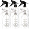 Youngever 6 Pack 500ML Empty Plastic Spray Bottles, Spray Bottles for Hair and Cleaning Solutions (3 Clear and 3 Black)