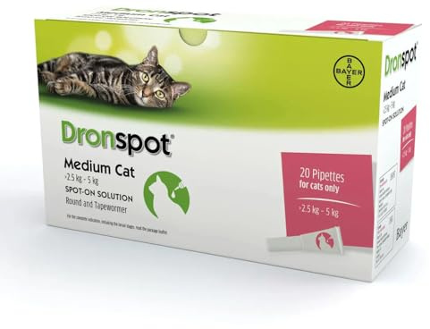 Dronspot Medium Cat Spot On Worming Solution, 20 pipettes