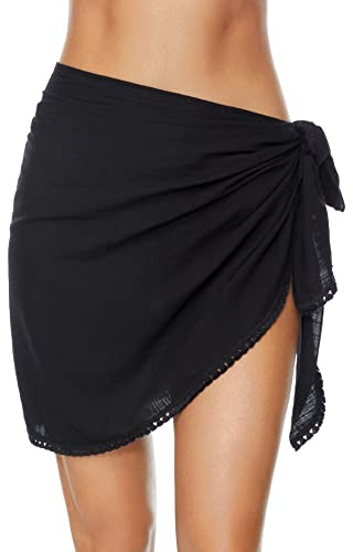 Lecieldusoir Women's Sarong Coverups Beach Short Bathing Suit Wrap Skirt
