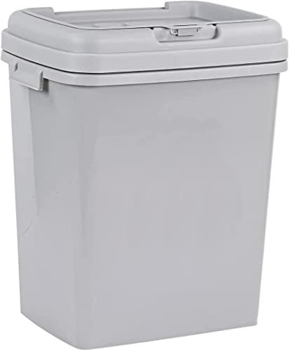 Yorkshire Homeware Airtight Pet Food Storage Container Flip Top Transparent Plastic Scoop Birds Pet Dog Cat Animal Dry Food Seed Dispenser Bin (40 Litre Grey)