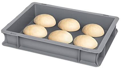TOMASETTI Pizzaballenbox ohne Deckel - Pizza Box Maße: 30x40 x8cm - Teigwanne für Pizzateig und mehr - Praktisches Pizza Zubehör als stapelbare Pizzabox, Gärbox für Sauerteig oder Teigbox