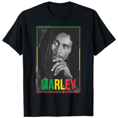 Offizieller Bob Marley Foto, Weiß T-Shirt