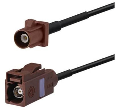 Fakra Auto-Antennen-Verlängerungskabel, F-Typ, braun, Stecker auf Buchse, Pigtail-Kabel, 3 m