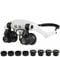 Lupenbrille 10X 15X 20X 25X Vergrößerung Lupe Brillenlupe mit 2 x LED Licht Kopfbandlupe Vergrößerungsglas Lupe für Juwelier Uhrmacher und Feinmechanische Reparaturen